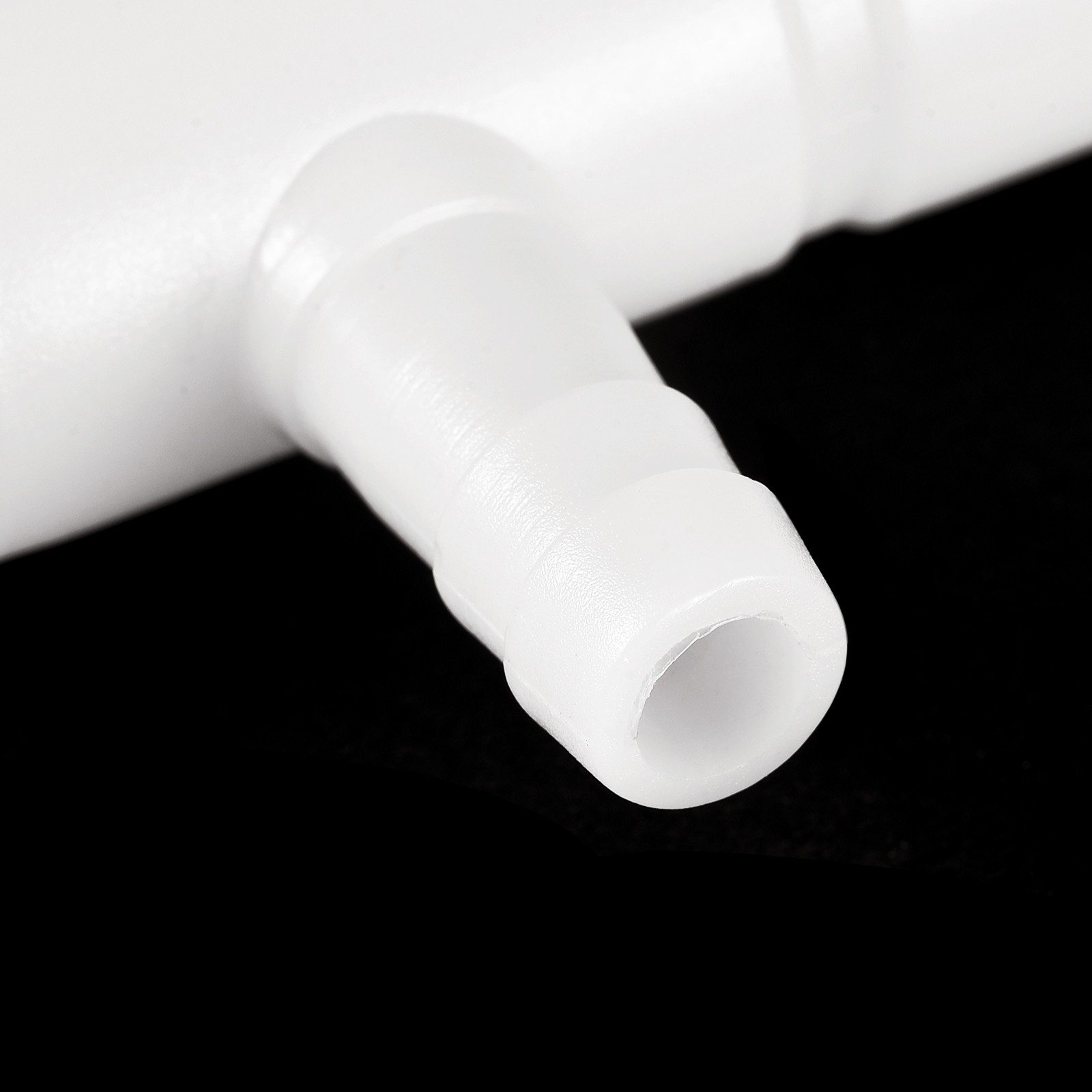 Air Line Tubing Splitter Connector, 2Pcs 8mm/0.31″ to 5mm/0.2″ 6 Way, White