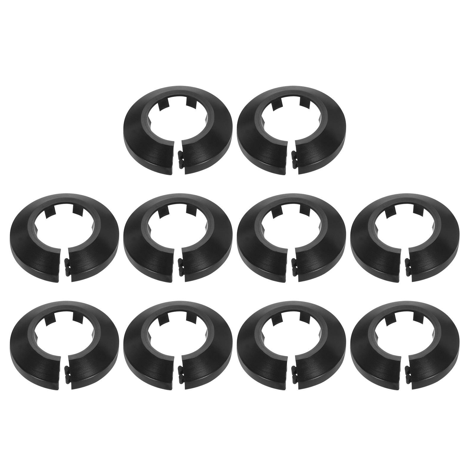 10pcs Flange Pipe Cover Decoration 1.26″ Clip-on Wall Hole Cover Black]
