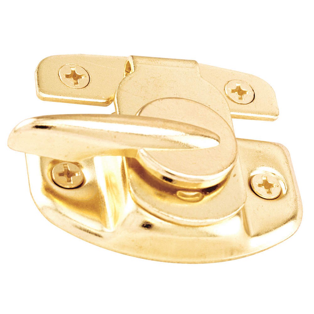 PRIME-LINE U 9924 Window Lock,Gold,25/32 in L,2 1/4 in W 54DP84
