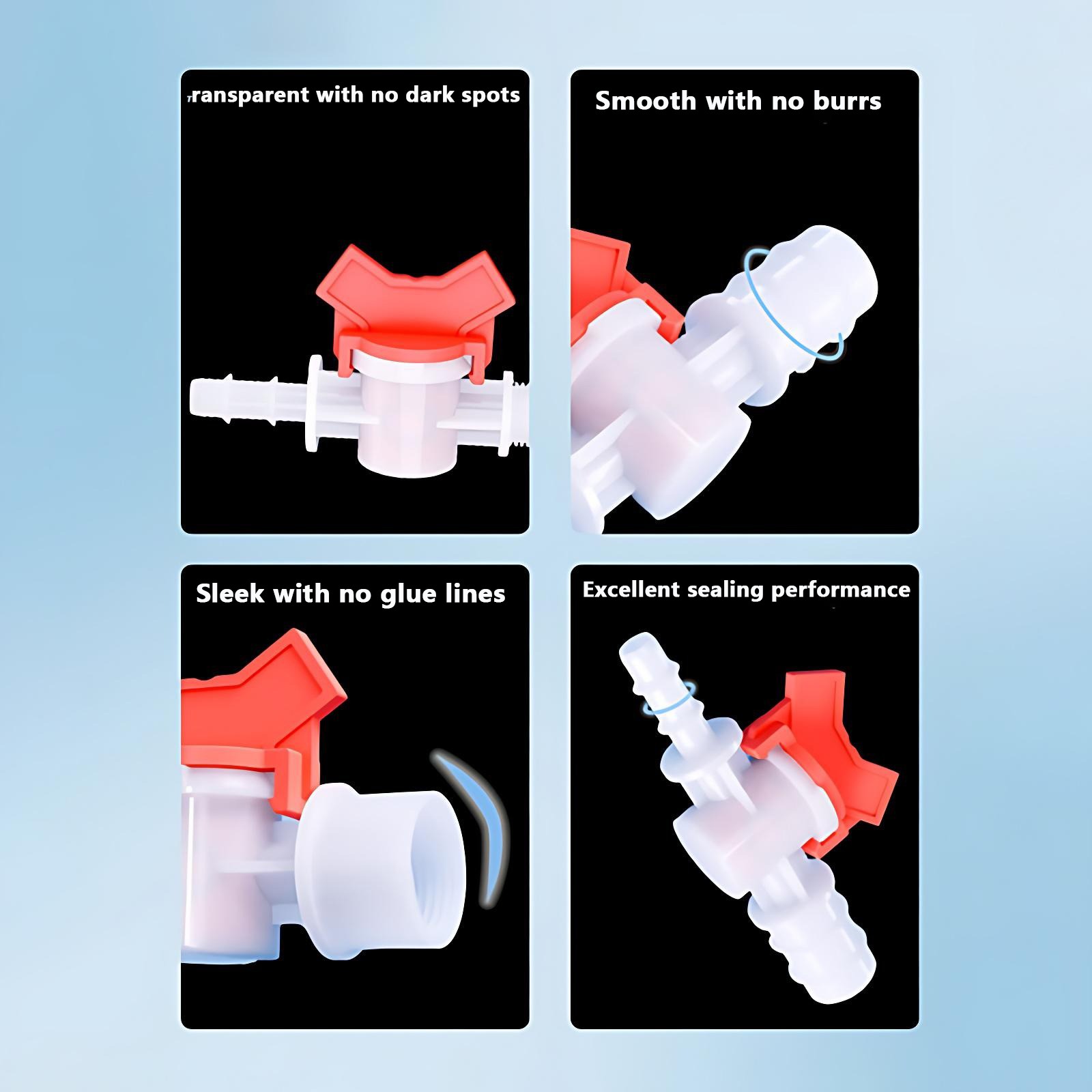4mm-20mm Inline Tap Connector Barbed PVC Hose /Tube Plastic Shut Off Valve DIY