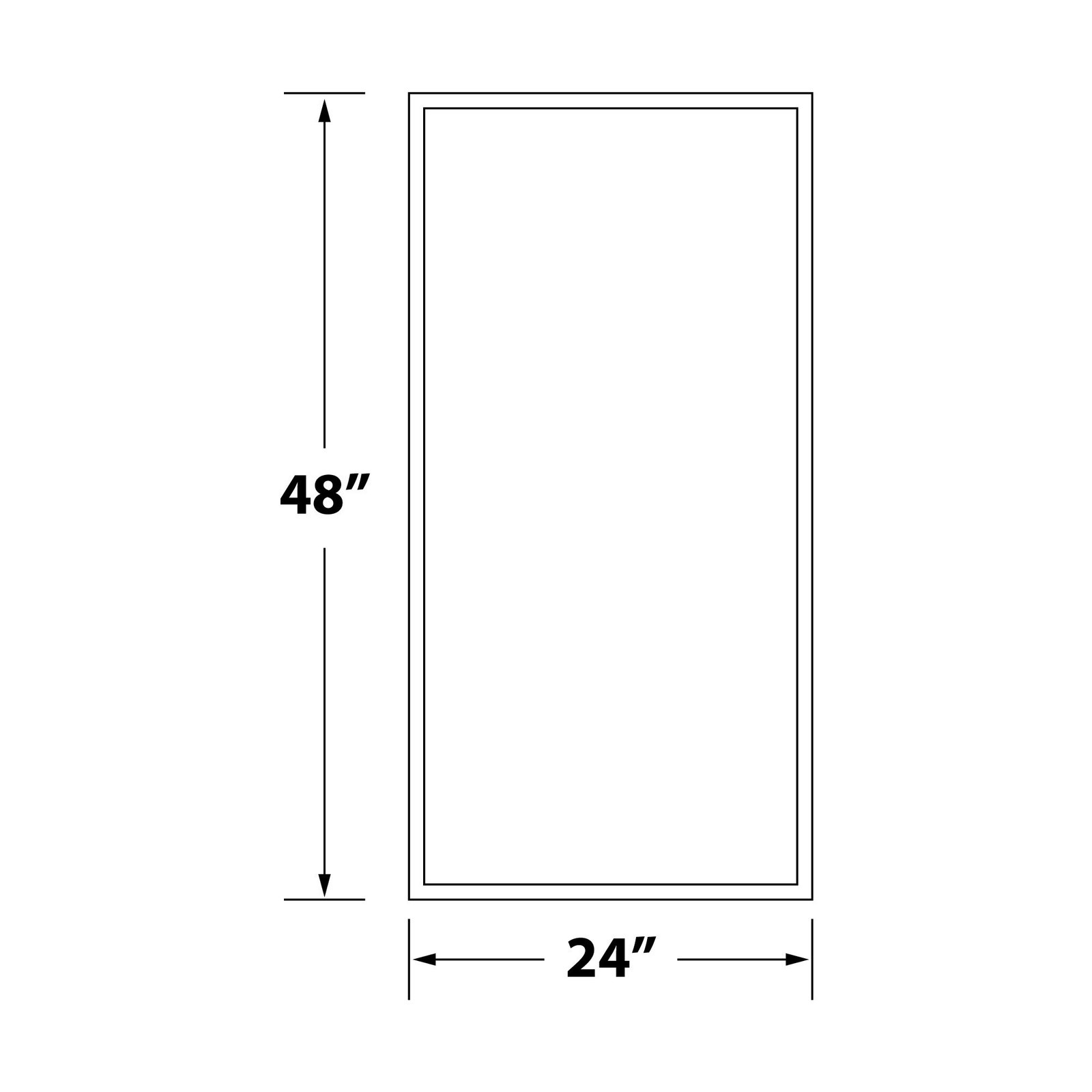Outwater 24″ X 48″ White Pre-Mitered Wall Box Panel Frame Kit with Adhesive,