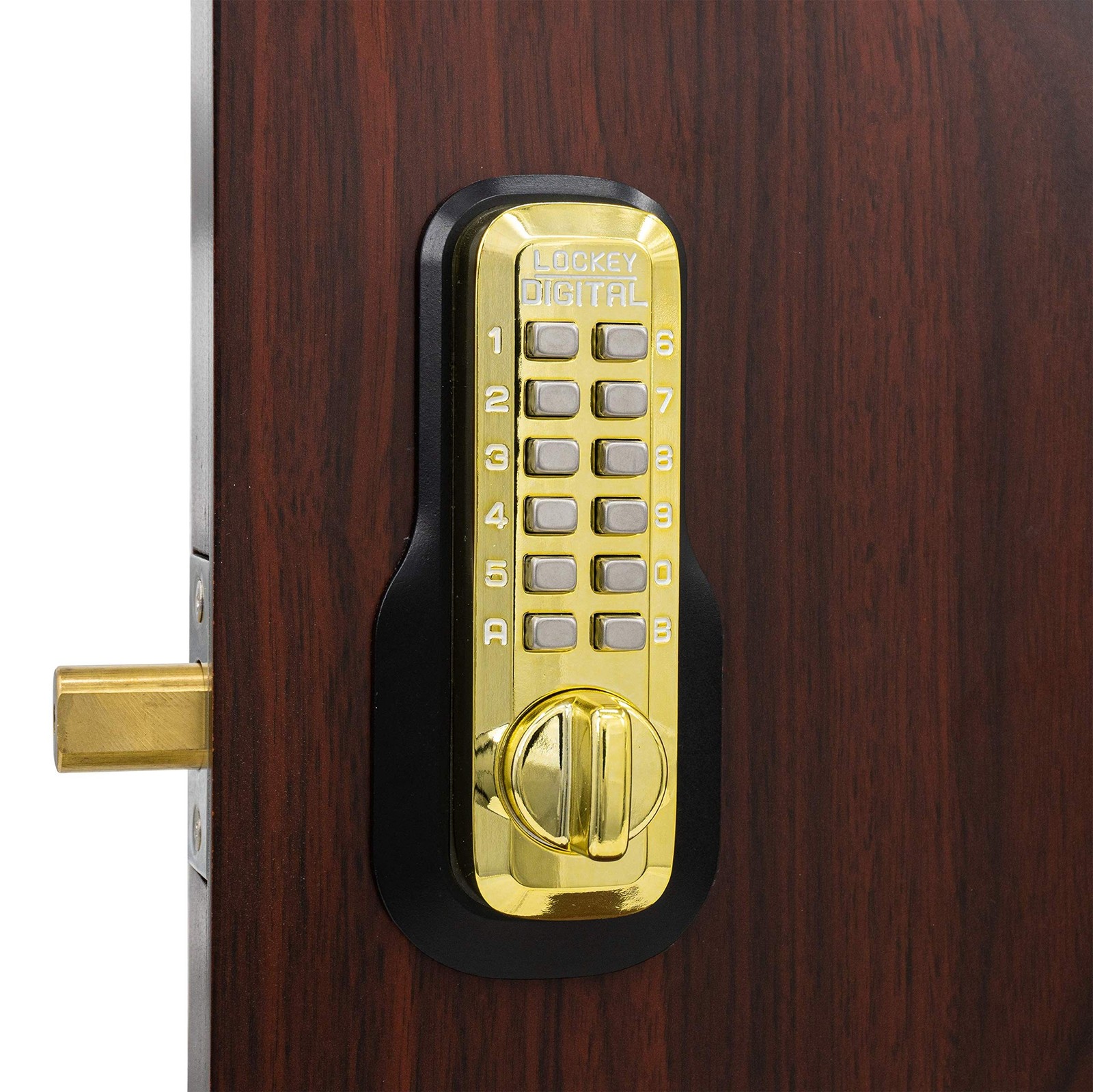 M210BB Mechanical, Keyless Deadbolt Bright Brass EZ Deadbolt