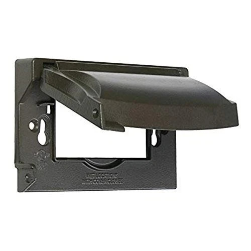 1-Gang Flip Weatherproof Cover, Vertical/Horizontal, 12-in-1, Bronze