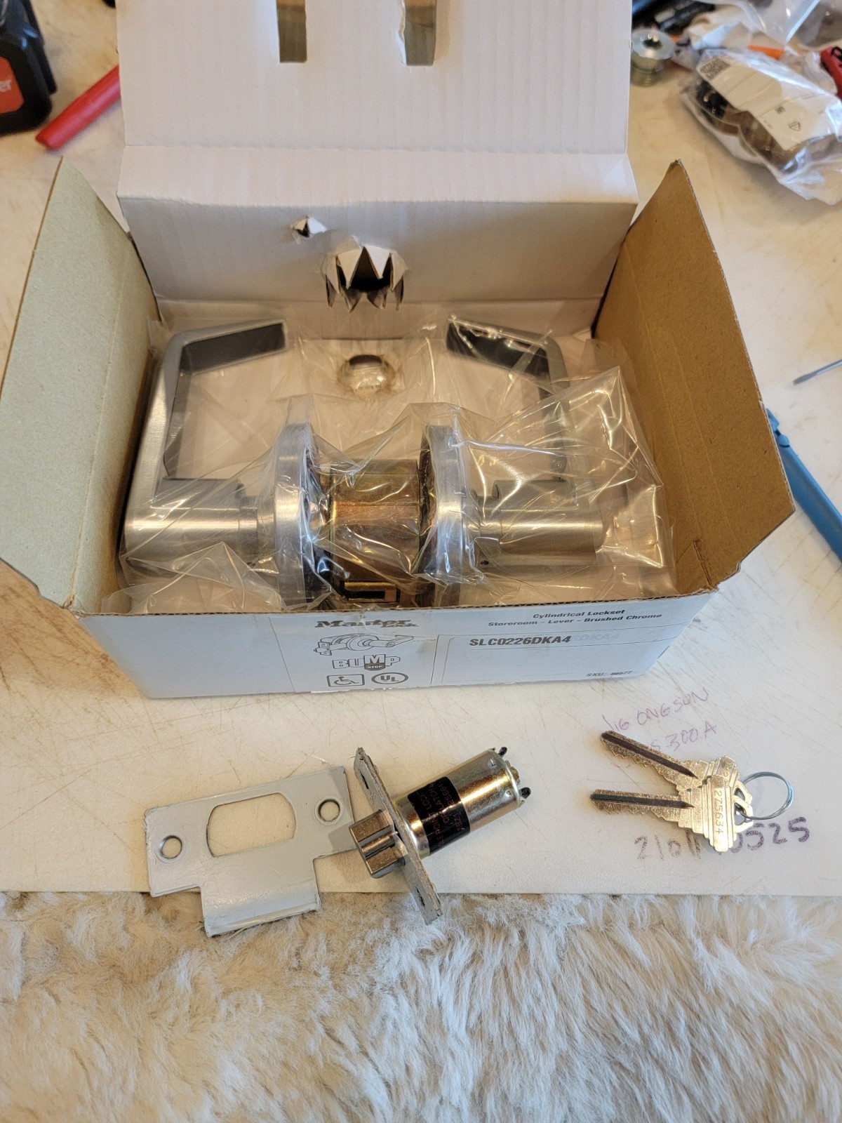 Master Lock SLCHSR26D Lever Lockset, Mechanical, SLC Angled. 2RYF9. FreeShipL48