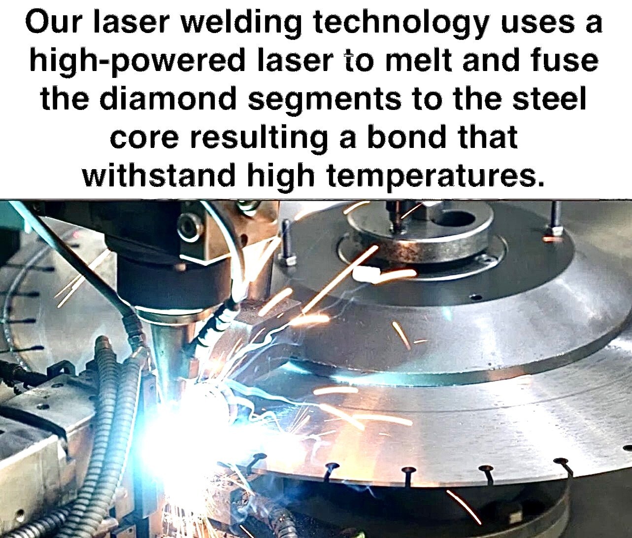 14″ Laser Welded Diamond Blade for Walk Behind Saw 13-30 hp concrete, asphalt