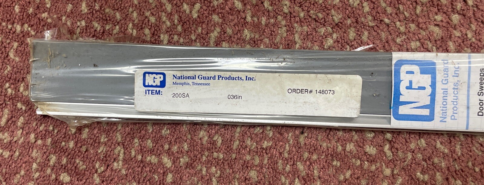 NGP 200SA Silicone Door Sweep, Anodized Aluminum 36″- Lot of 5