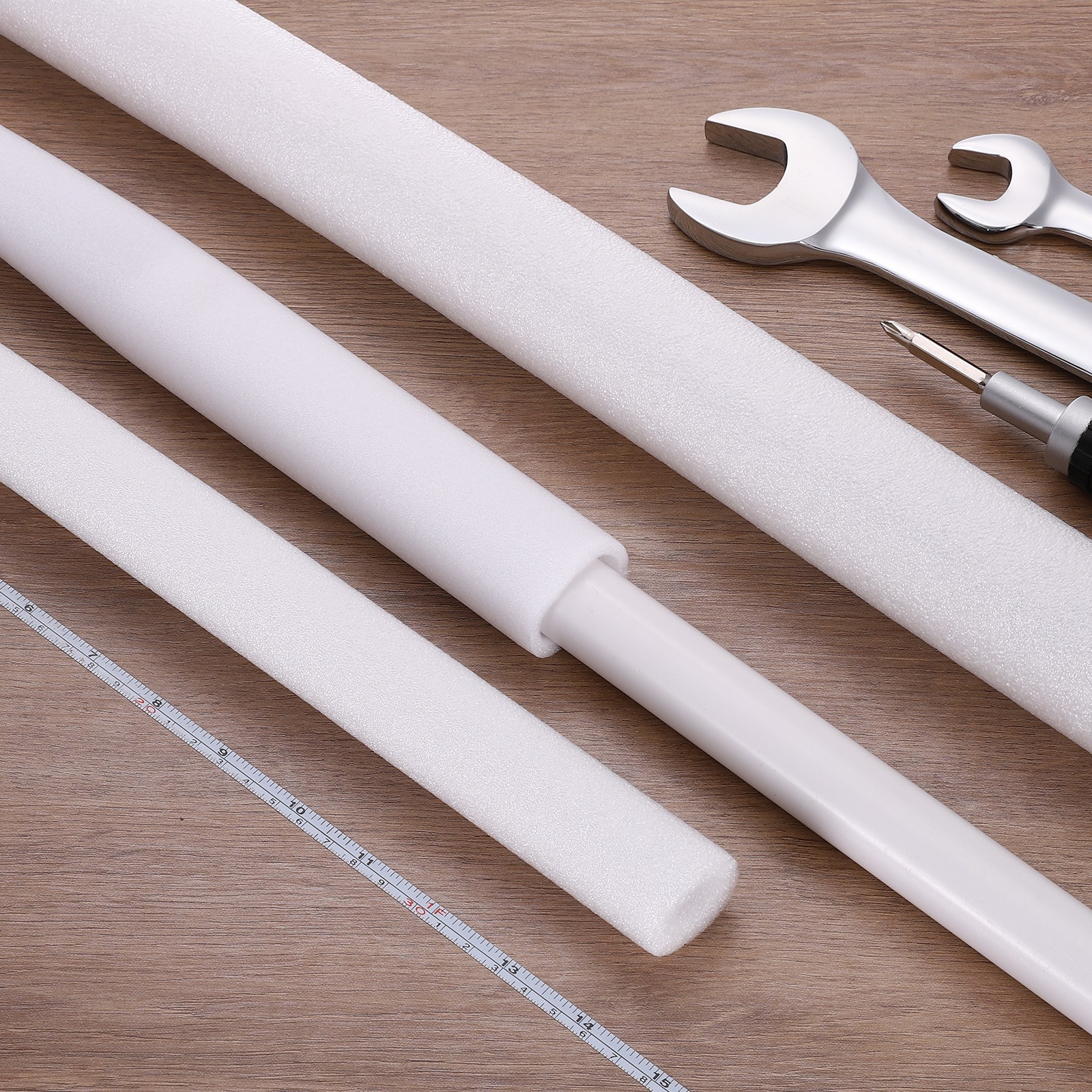 5 Pcs 0.39 Inch 3.3 Feet Pipe Insulation Foam Tube OD 0.87″