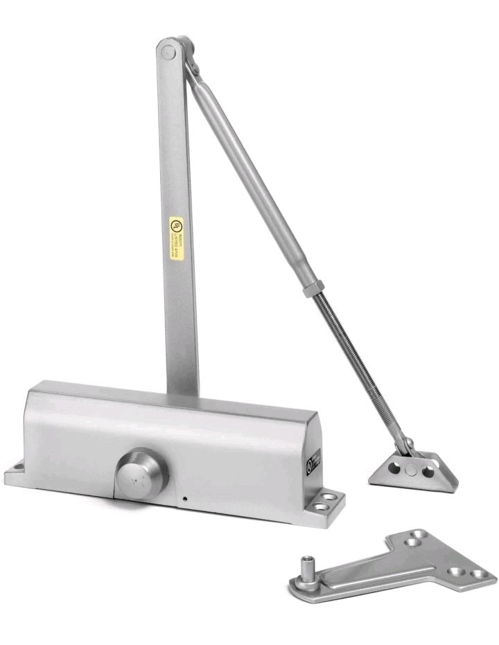 Door Closer Commercial Hydraulic Self-Closing Spring Size 3 Surface Mount Alumin