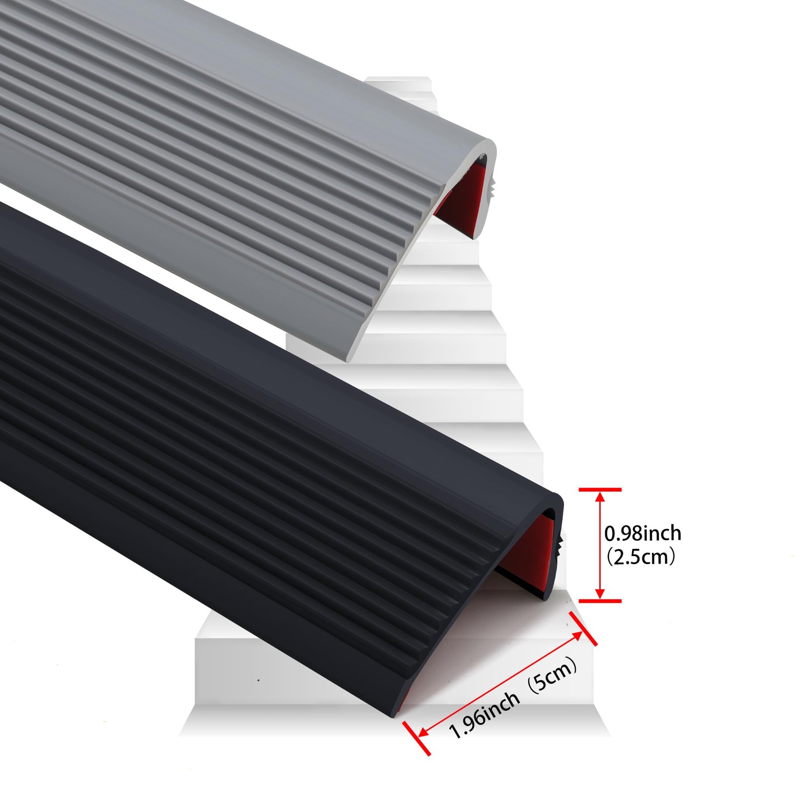 Trimold Vinyl Anti-Slip Stair Nosing Self Adhesive Non-Slip Staircase Step
