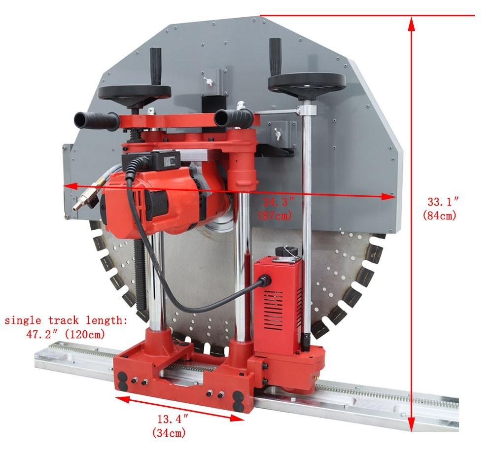 31.5″ Electric Concrete Wall Cutter Machine 220V 12.6″ Max Cutting Depth 5580W