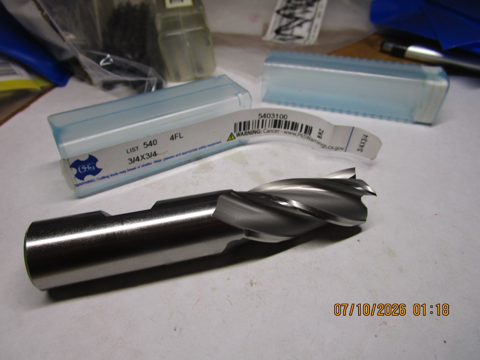 OSG 5403100 Square End Mill Cobalt, 4 Flute 3/4″ Mill Dia 1-5/8″ LOC 3-7/8″ OAL