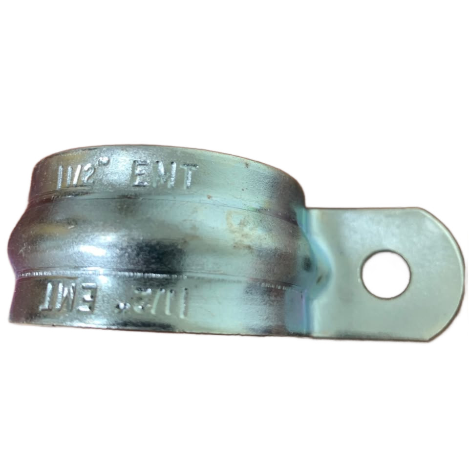 5 New 1.5″ 1-1/2″ Metal Pipe Strap One Hole EMT Fittings