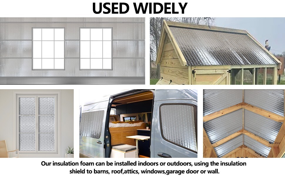 SmartSHIELD – 10mm 48″x 50ft Reflective Insulation, Foam Core, Foil and White.