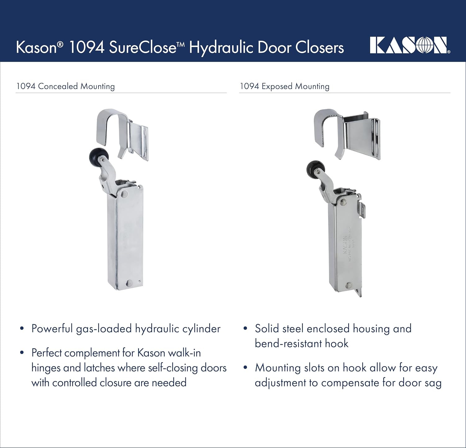 1094 Sureclose Hydraulic Door Closer, Exposed Mounting, 11094000003