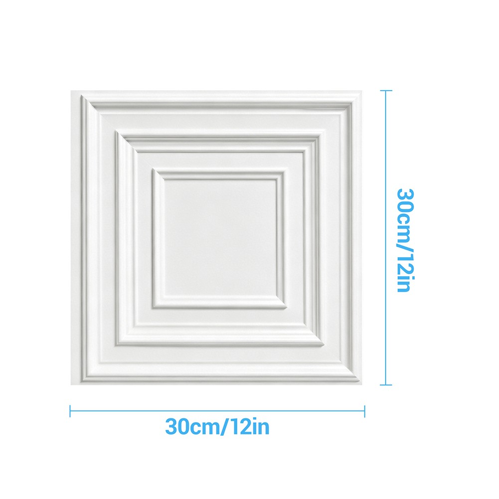 PVC WHITE Drop Ceiling Tiles Decorative for Kitchen,Living Room,Office and Home