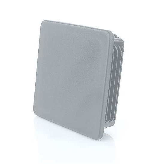 10x Square Tube Lamellar Plug 20×20 mm Quadrat Grey End Caps Plastic
