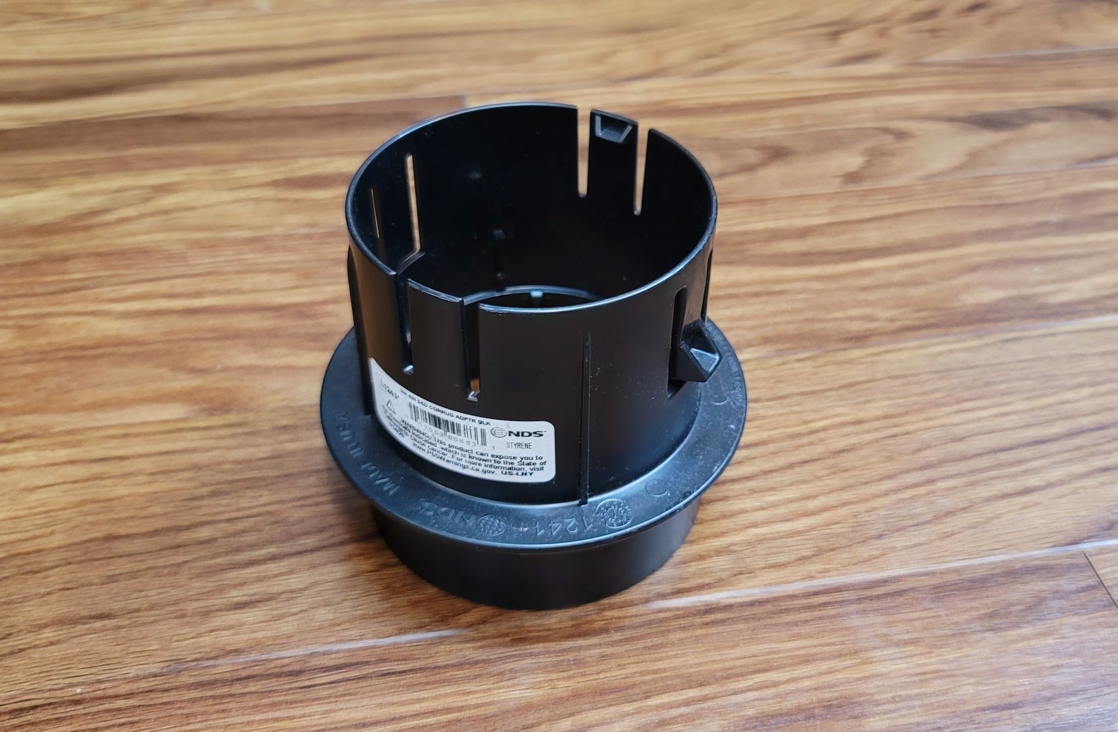 NDS 3” and 4” S&D Corrugated Adapter Black L1241