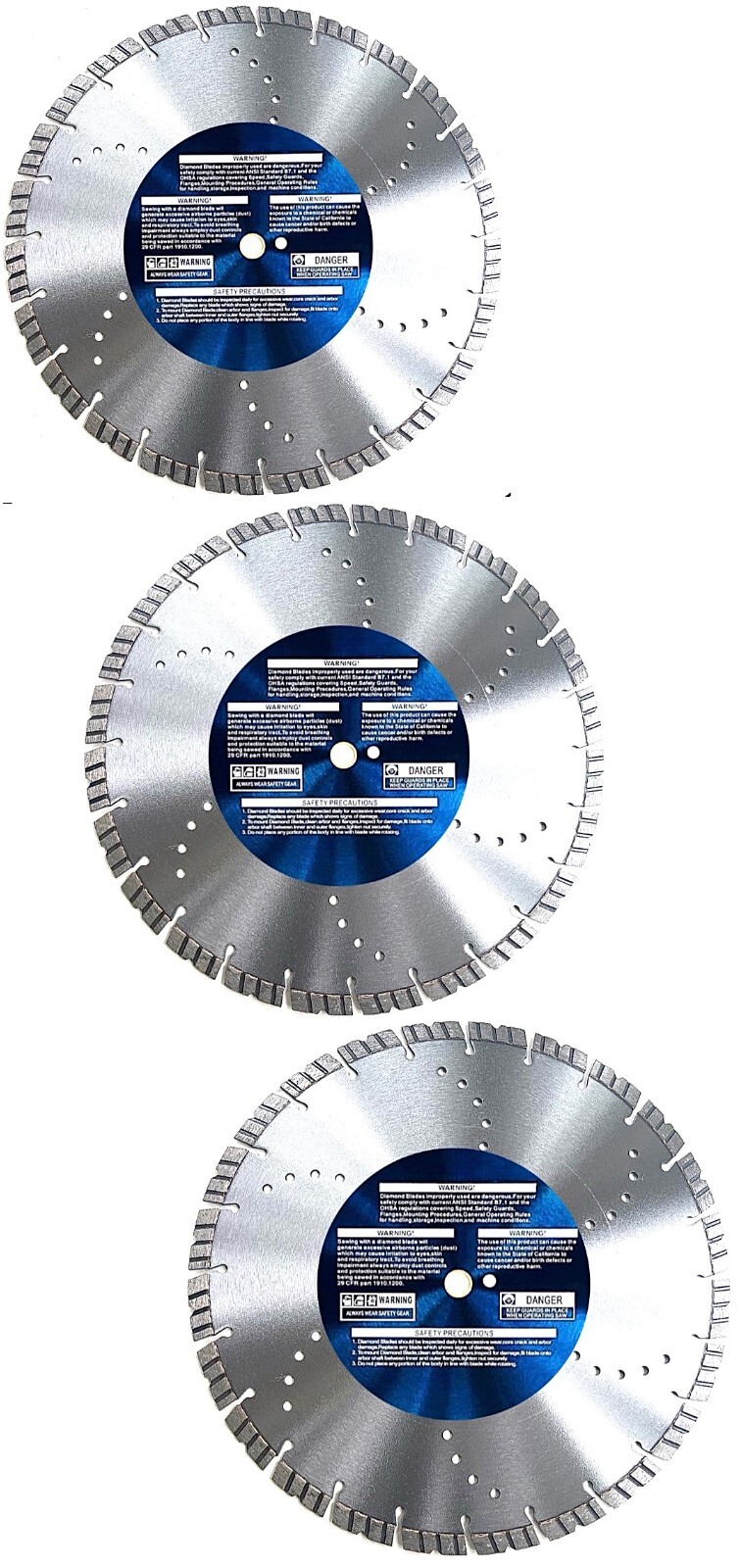 14″ Laser Welded Diamond Blade for Walk Behind Saw 13-30 hp concrete, asphalt