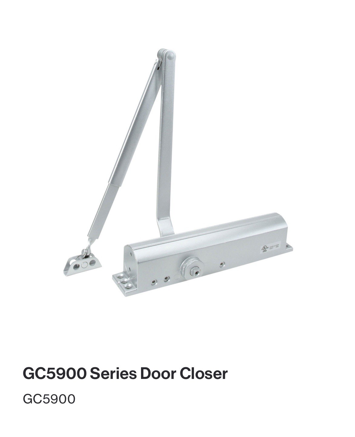 Pamex Door Closer-Body Only-Aluminum Finish Size 1-6 Grade 1 GC5900BF-AL
