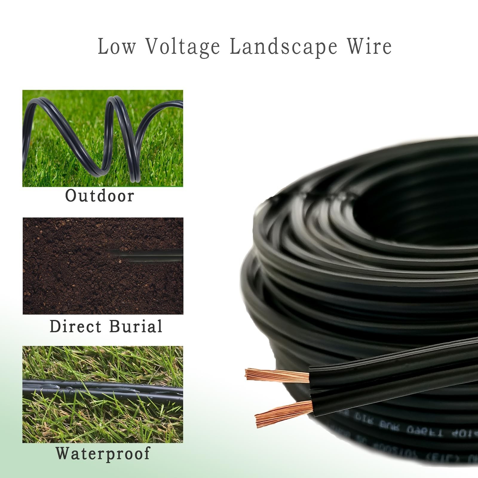 Cableague 16/2 Voltage Landscape Lighting Wire – 200ft 16AWG 2-Conductor