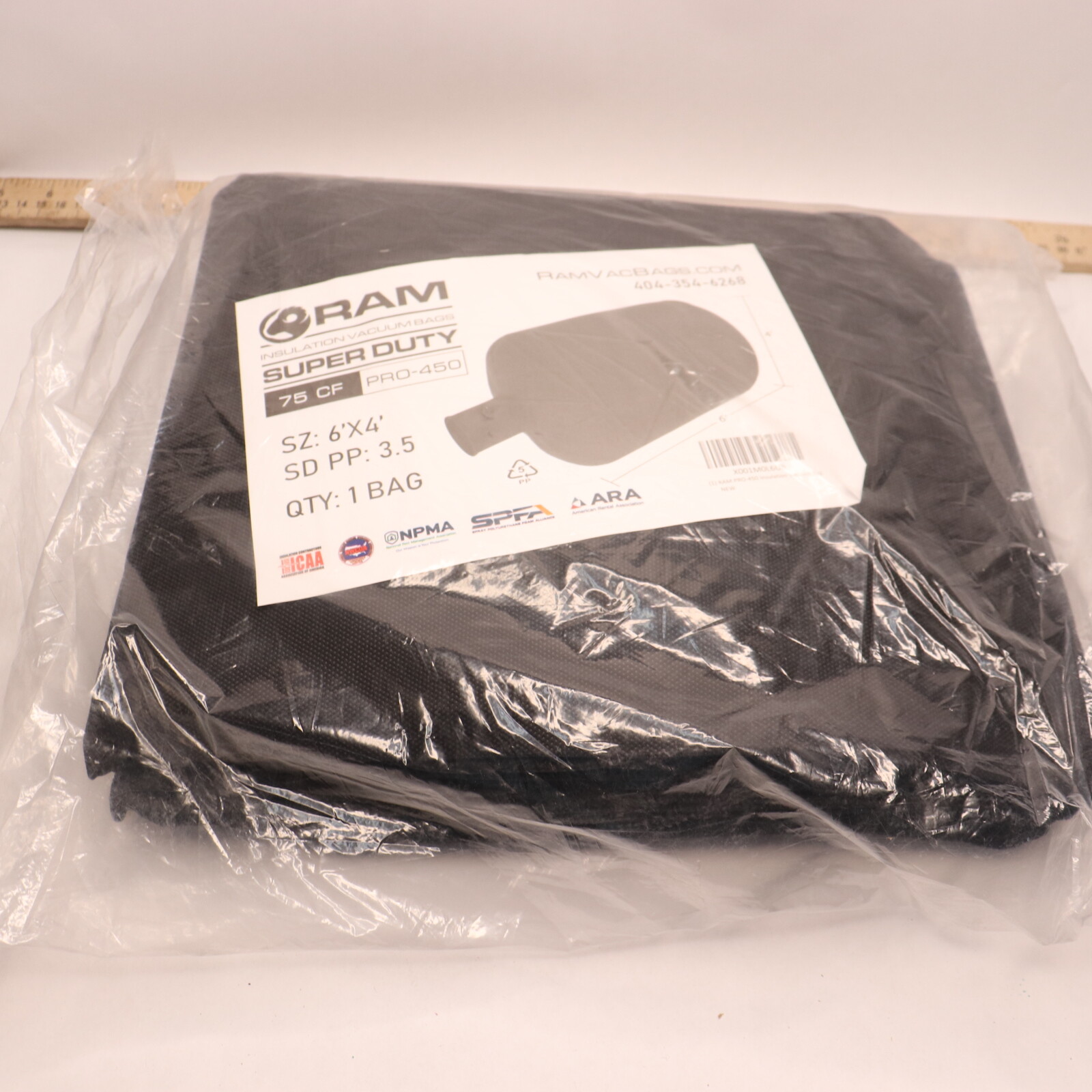 RAM Super Duty Insulation Vacuum Bag 6′ x 4′ PRO-450