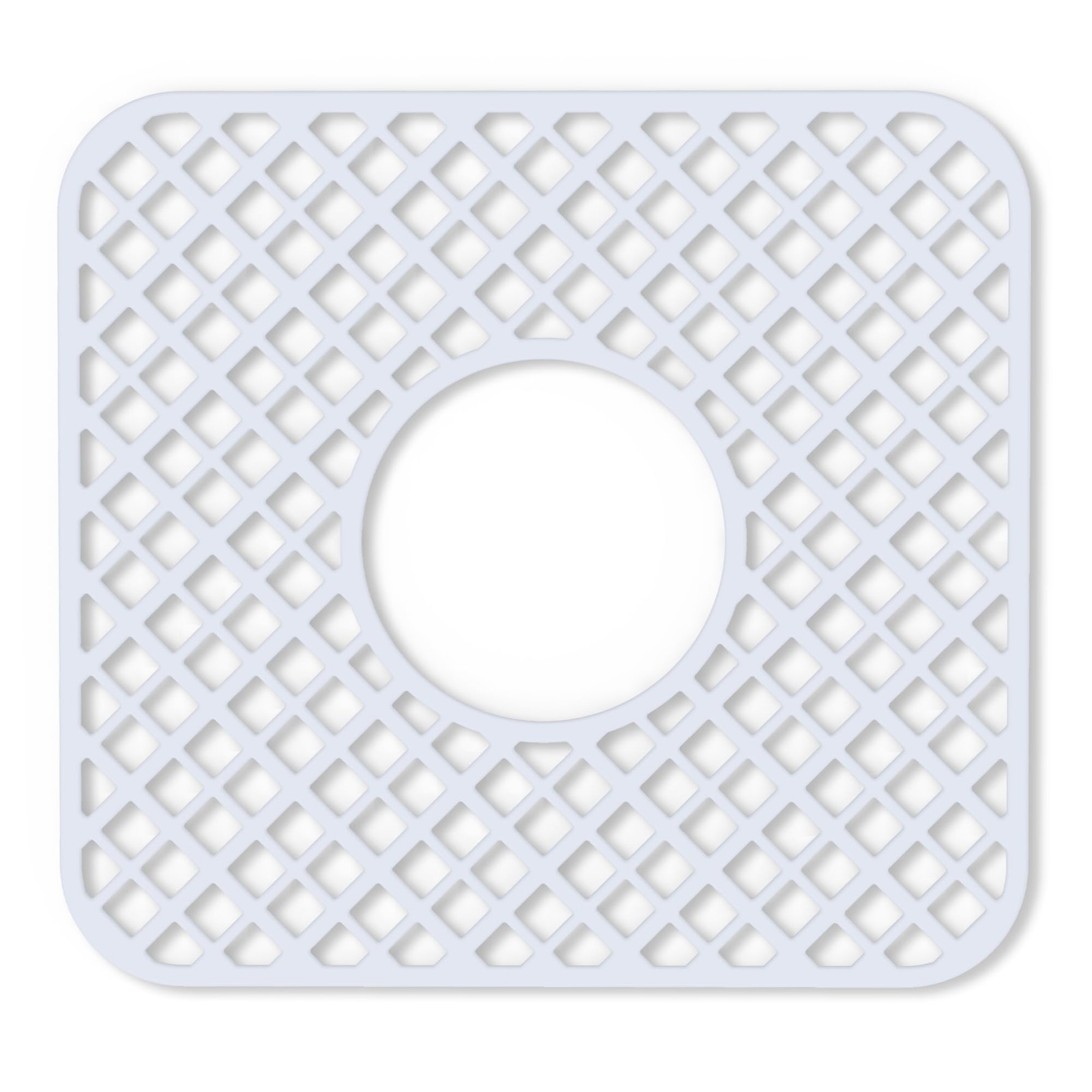 BEHOK 2 Pack Silicone Sink Protector for Kitchen Sink, Trellis Pattern White