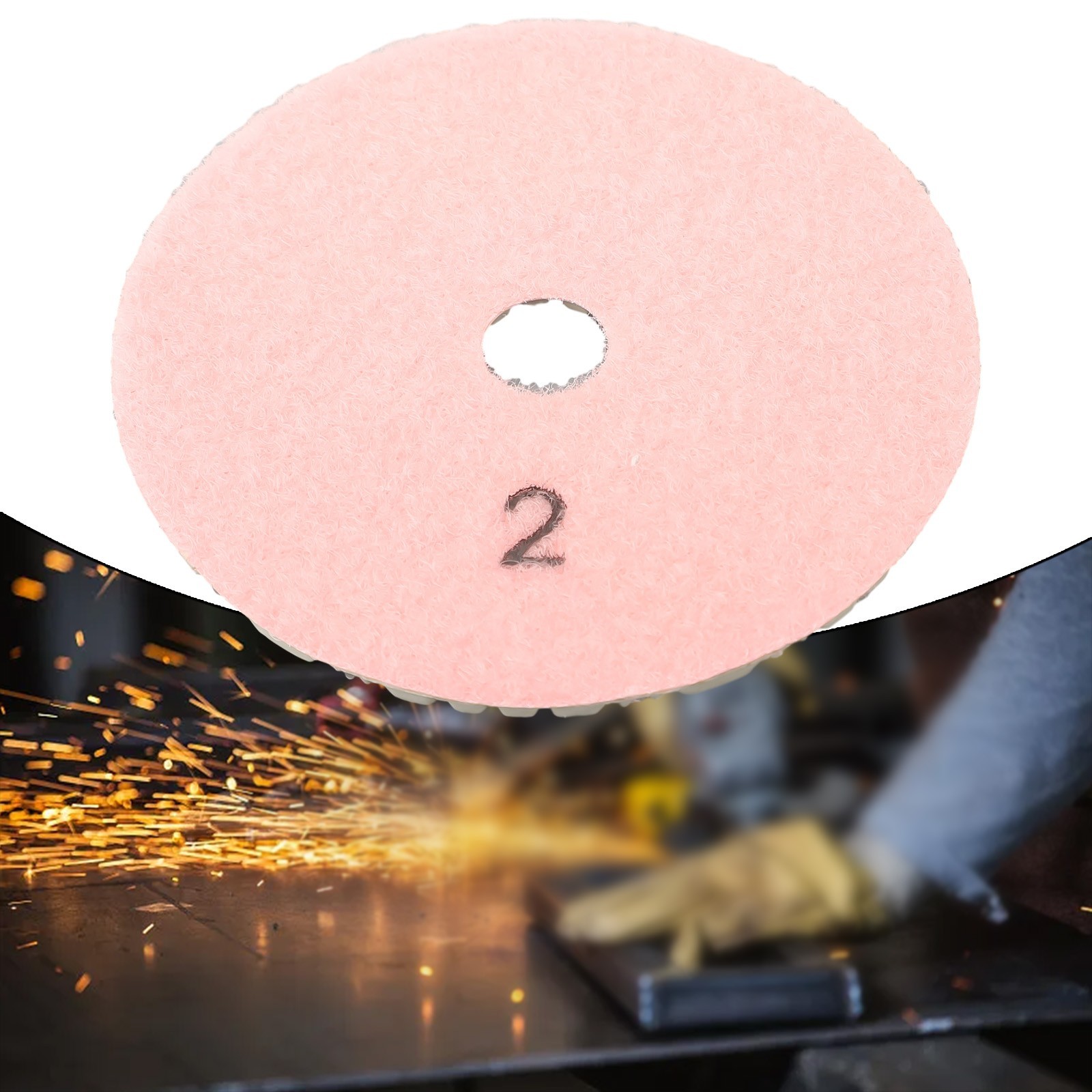 1#/2#/3# Grit 1pc Polishing Pad 4 Inch Concrete For Granite Industrial