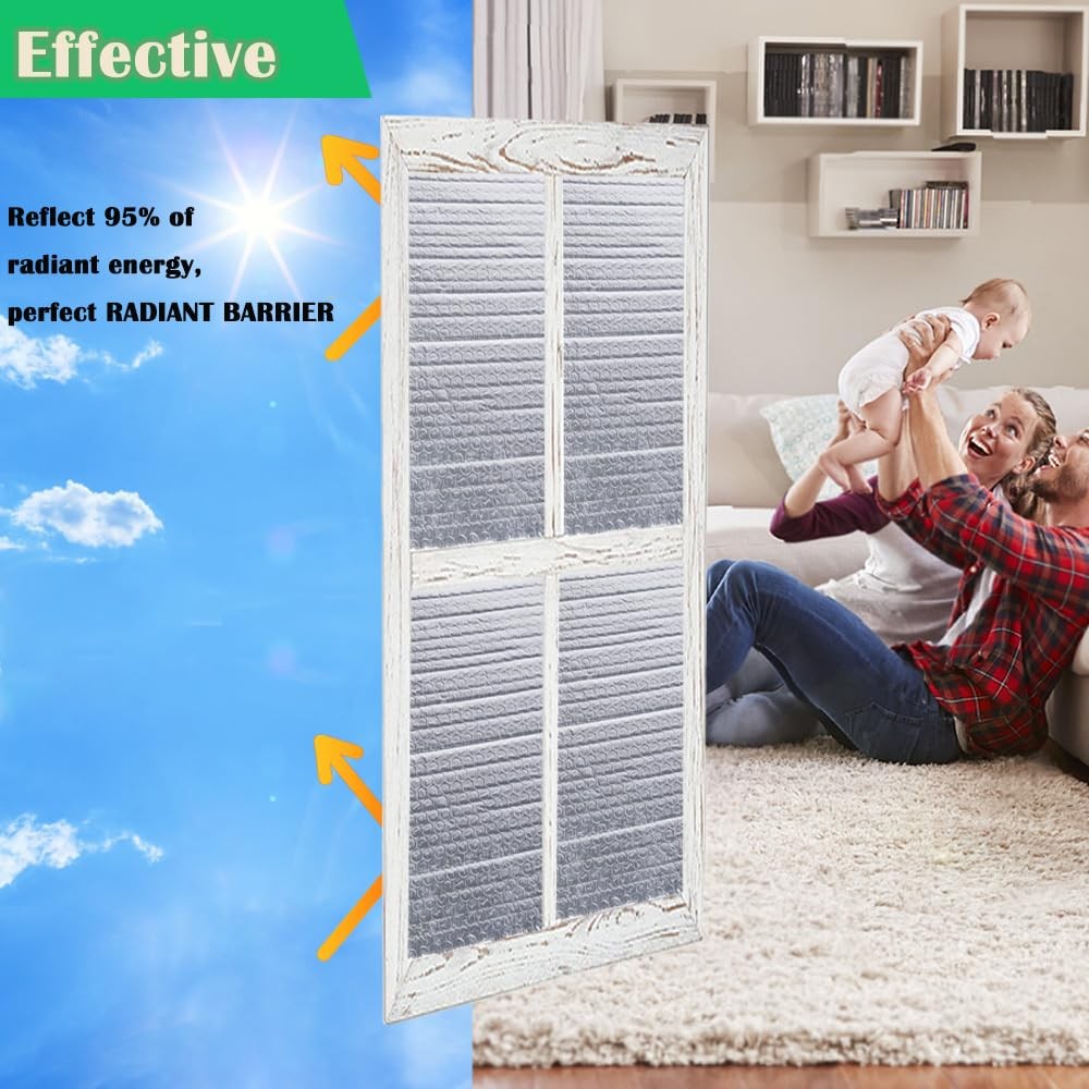 Double Reflective Insulation Foam, 48″ x 10 Ft Reflective Window Radiant Barr…