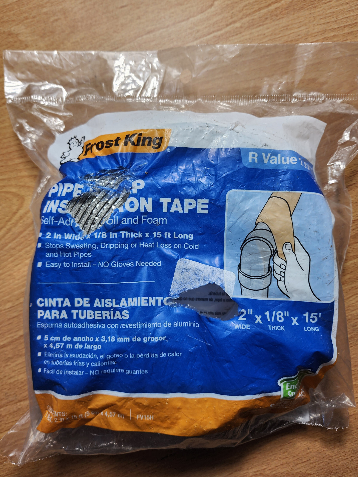 Frost King 1/8-in x 15-ft Fiberglass Pipe Wrap Insulation for 2-in Pipe
