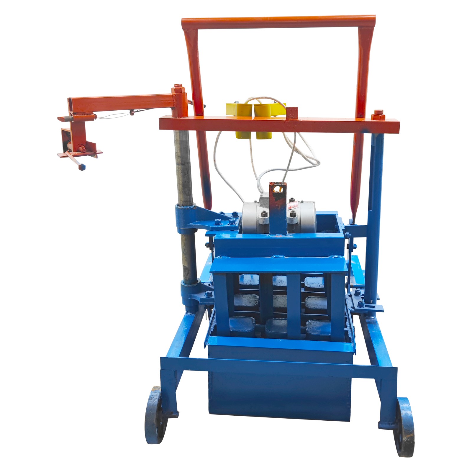 220V Hand-propelled Hollow Soil Block Brick Molding Machine Cement Brick Molds