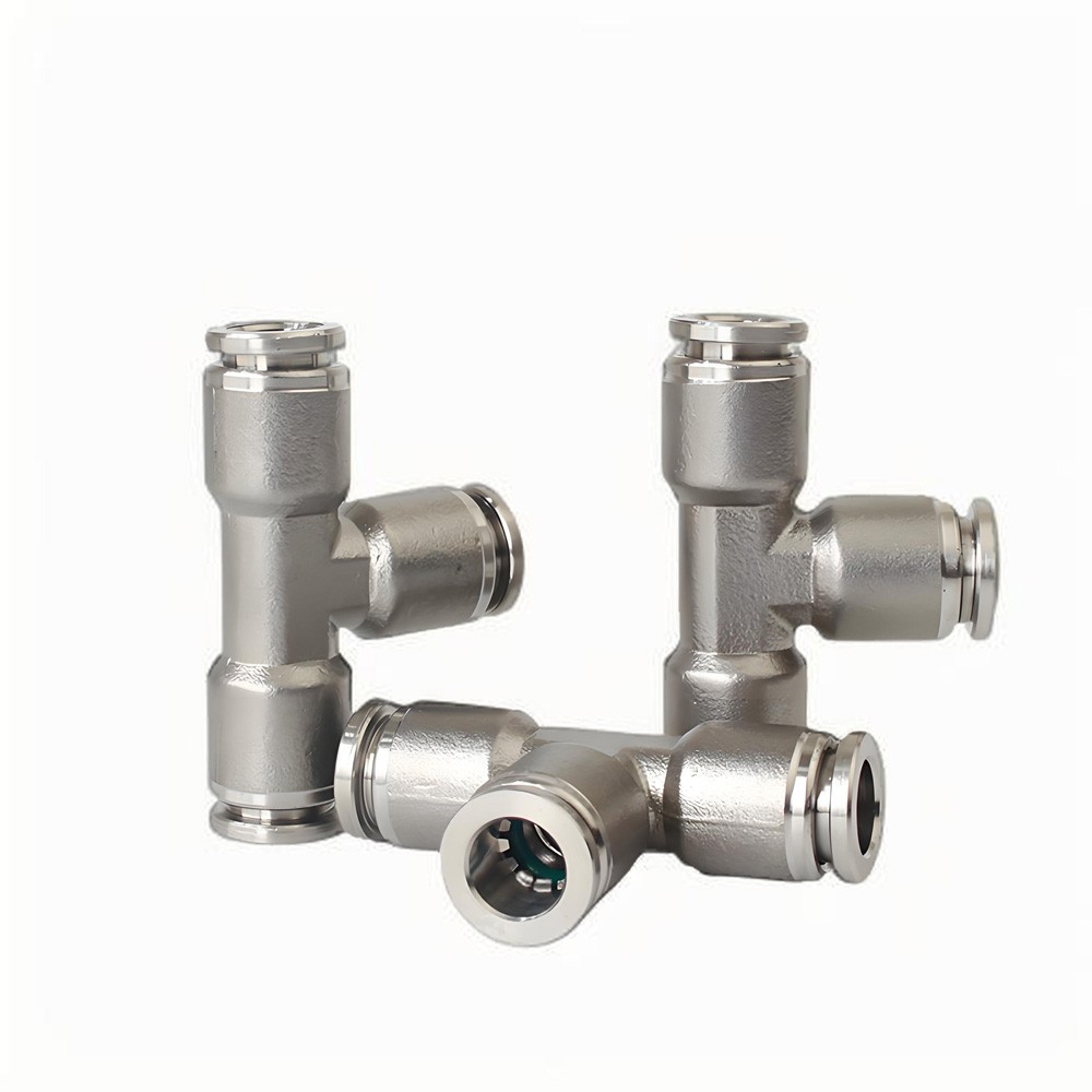 Pneumatic Push Fit Connector A2 Stainless Steel Tube Pipe Joiner Air Water Lines