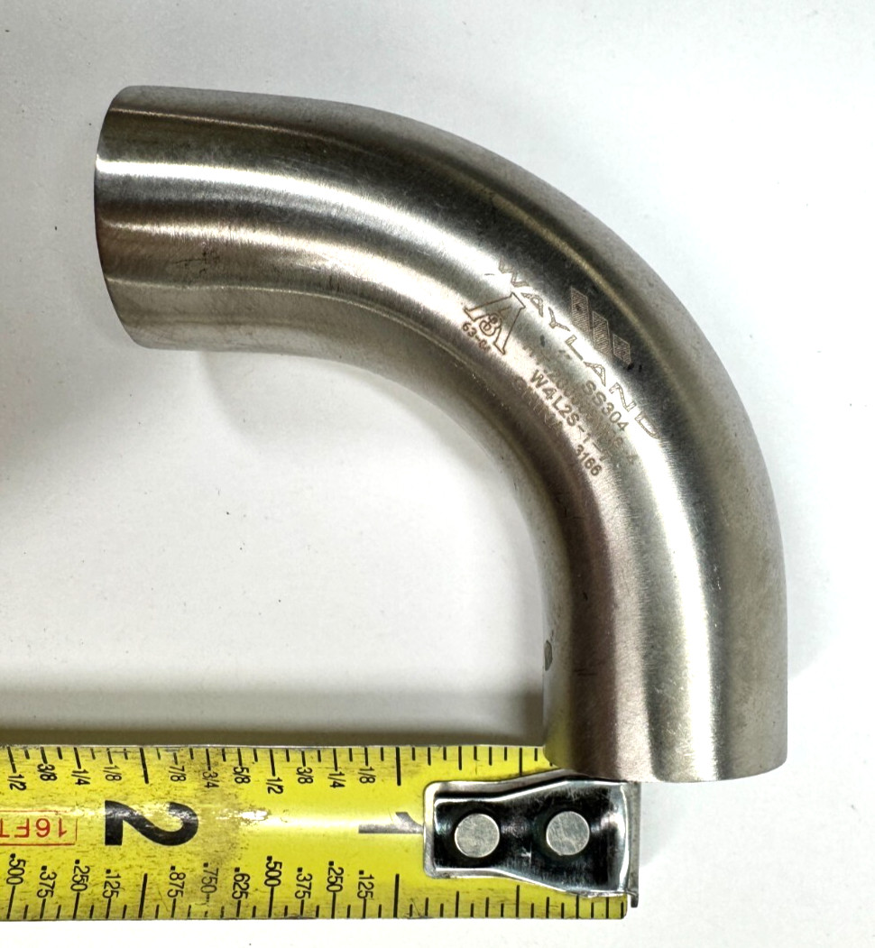 Wayland W4LS2-1-7 1″ Polished 90-Deg Elbow 304 Stainless Steel Sanitary Fitting