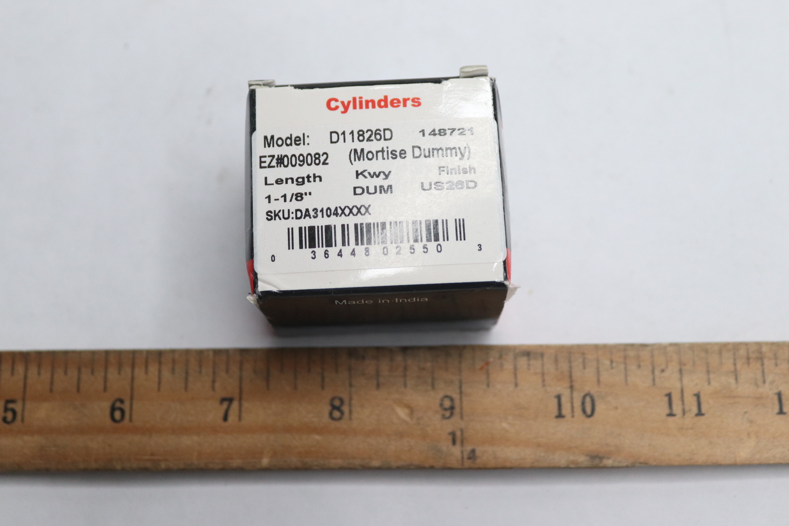 LSDA Dummy Mortise Cylinder Satin Chrome 1″ D11826D