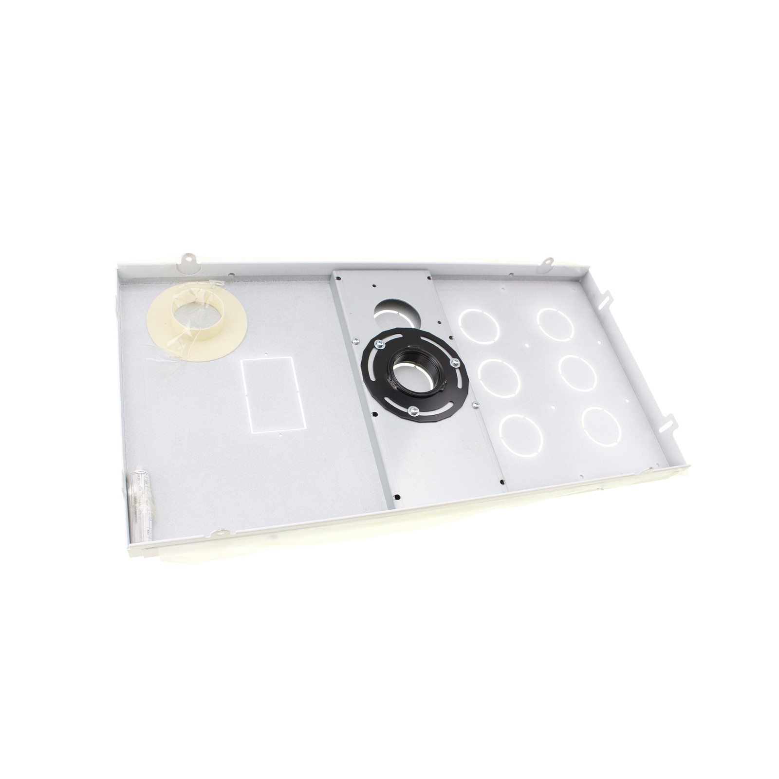 SECURMOUNT CM-201-S RECESSED CEILING T-BAR MOUNTING PLATE, WHITE