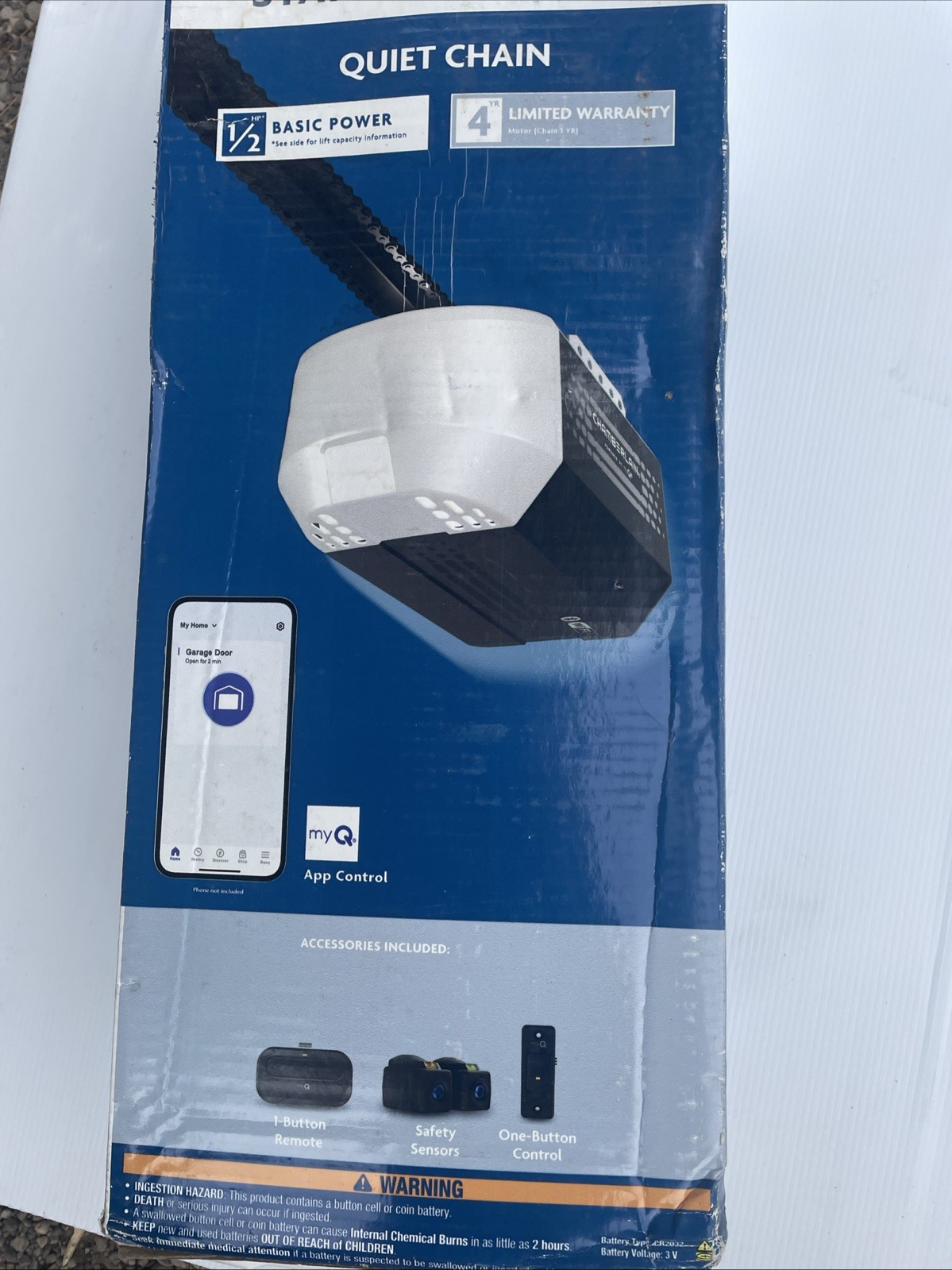 0.5HP Chain Drive Wi-Fi Compatible Smart-Enabled Garage Door Opener #155373