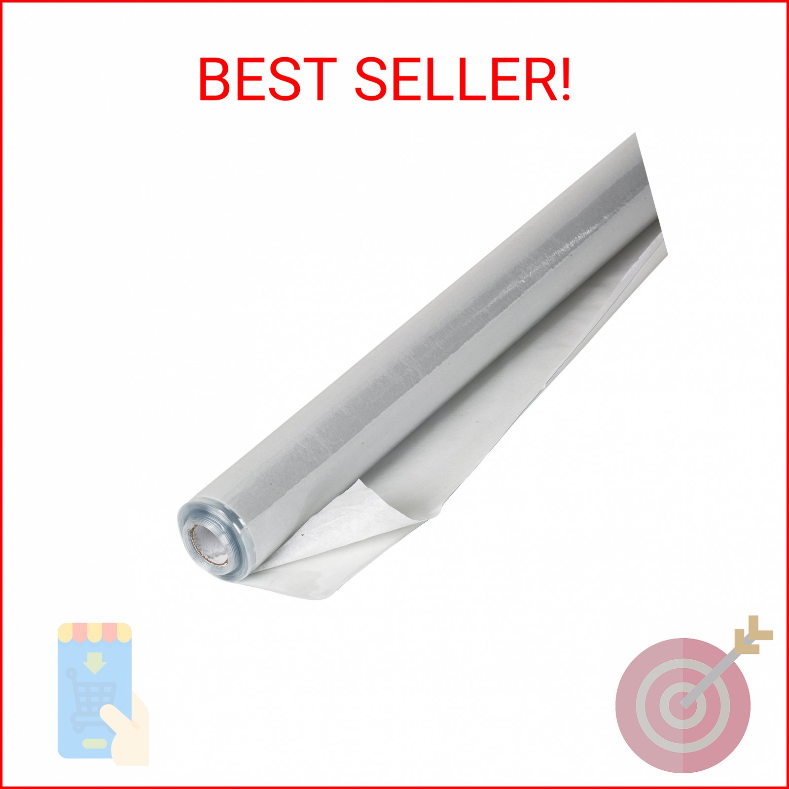 Frost King V44216/6 Crystal Clear Vinyl Sheeting-Packaged Rolls, 44″ x 18′ x 4Mi