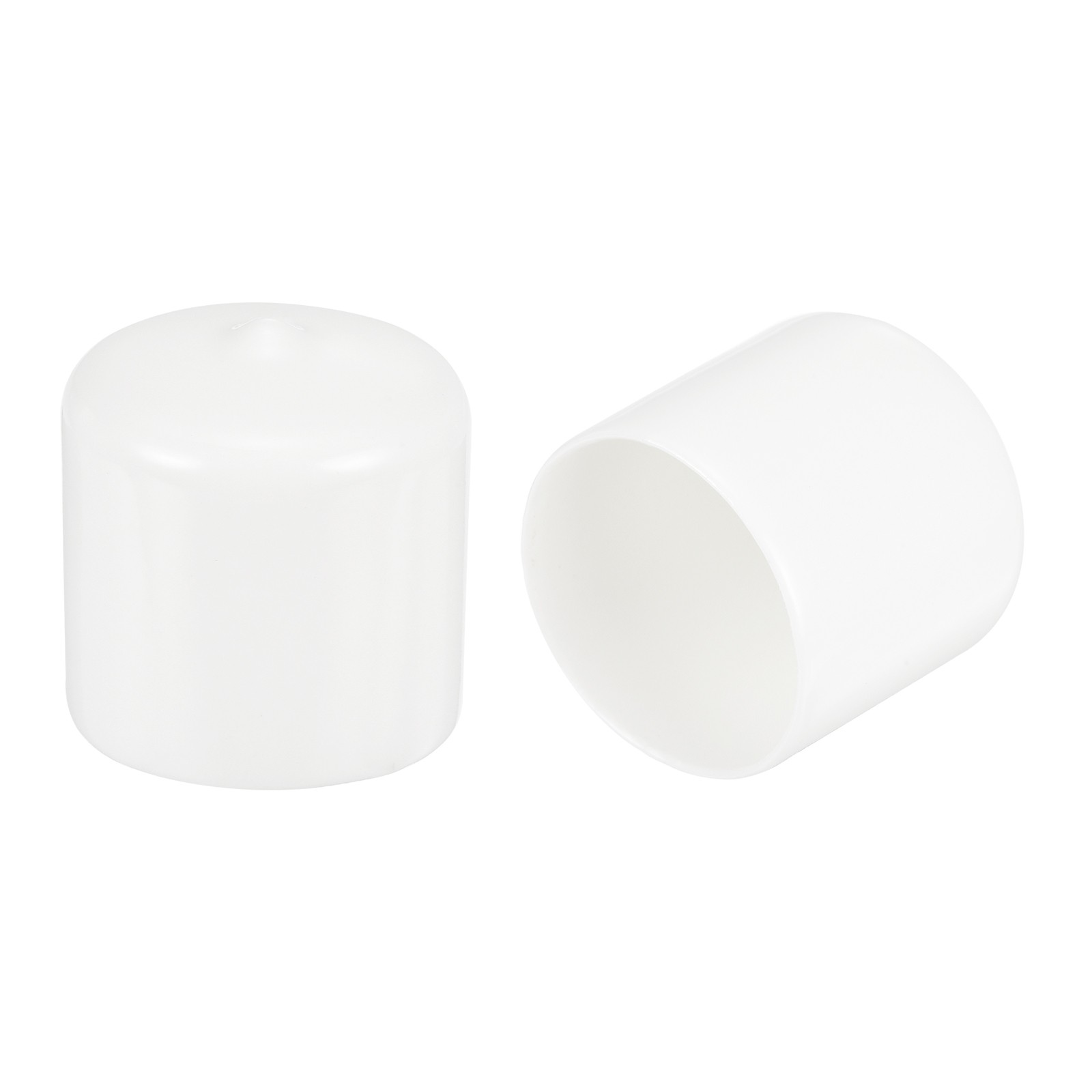 4Pcs White 32mm Rubber End Caps Round Vinyl Plug Insert Rubber Flexible