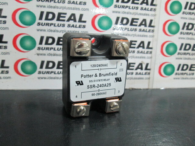 Potter & Brumfield SSR-240A25 Solid State Relay 120/240 Vac 90-280 Vac – New …