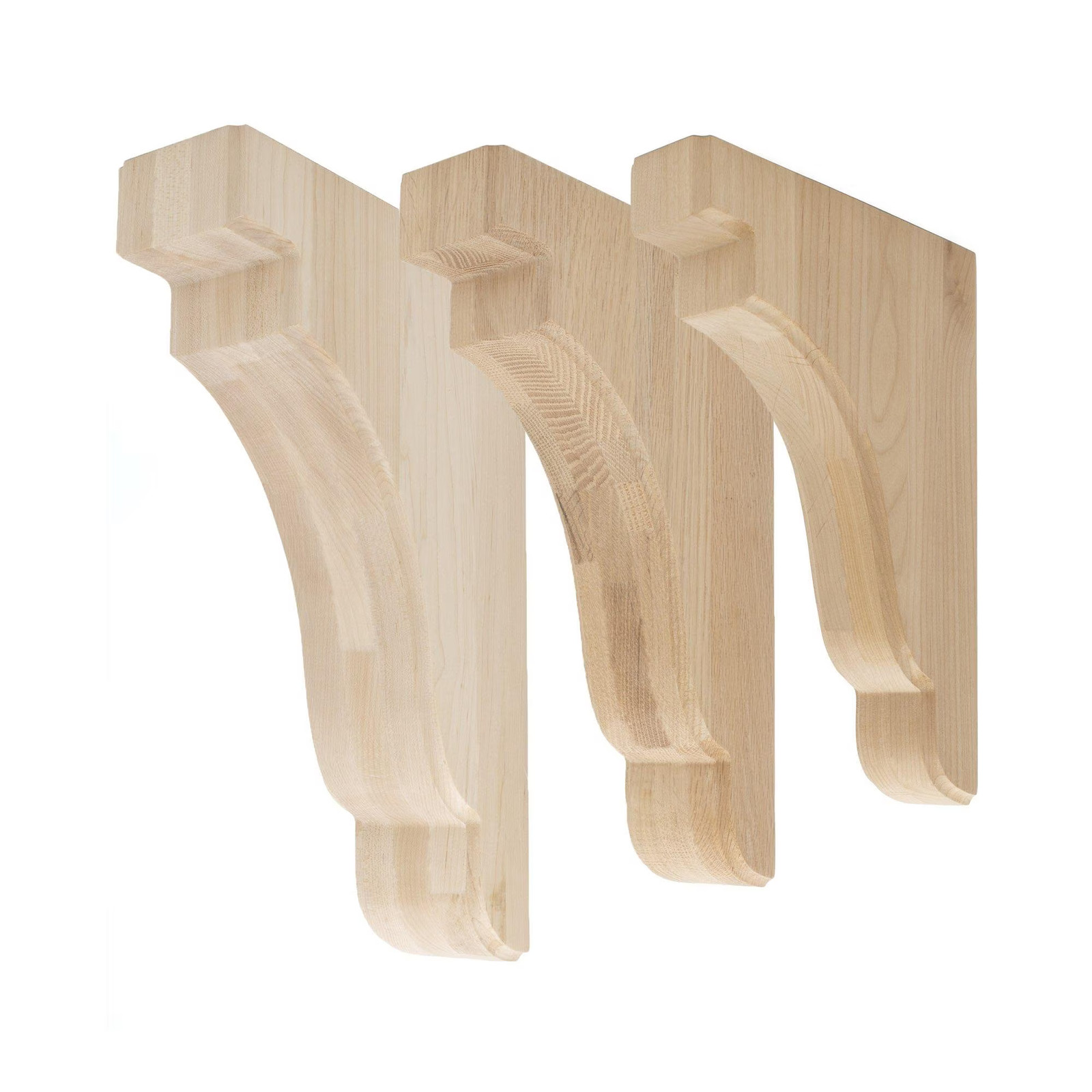 Outwater 10″ x 1-7/8″ x 7″ Unfinished Small Alder Traditional Backet Corbel
