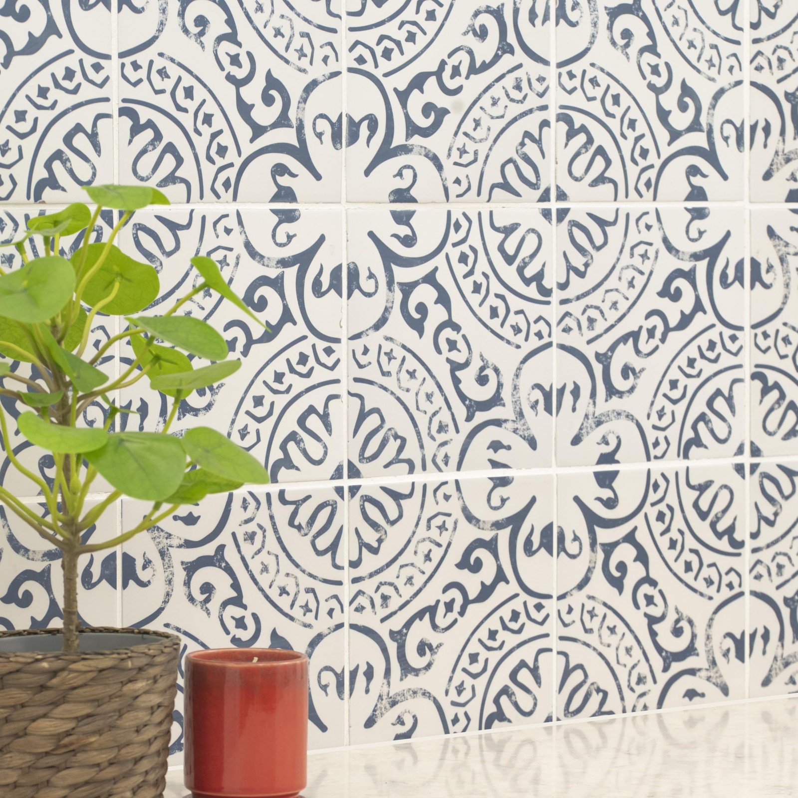 Msi Indigo Encaustic Sample Glazed Porcelain Wall Tile For Bathroom Floor Tile