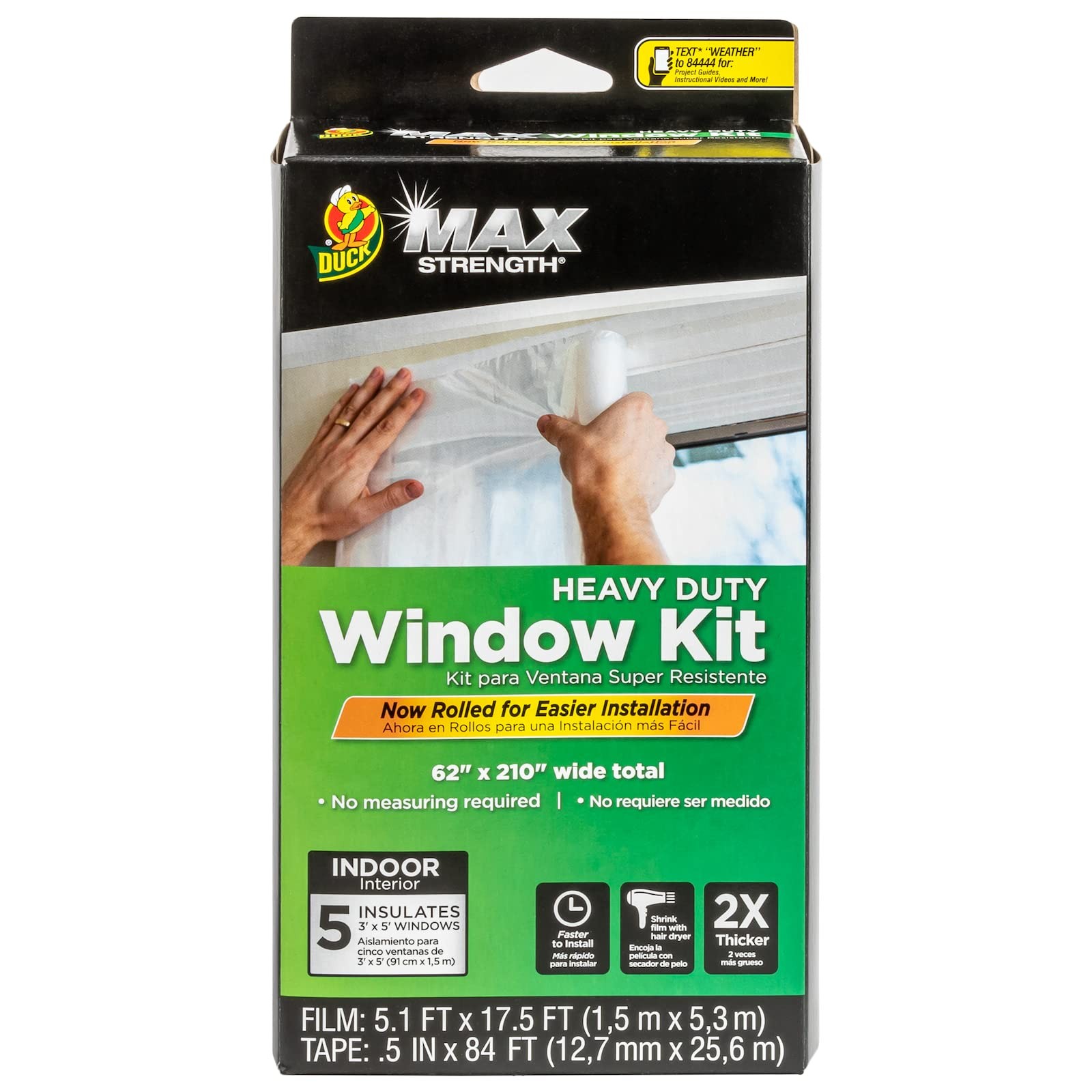 Duck MAX Strength Window Insulation Kit, Standard – 5 Pack, Clear