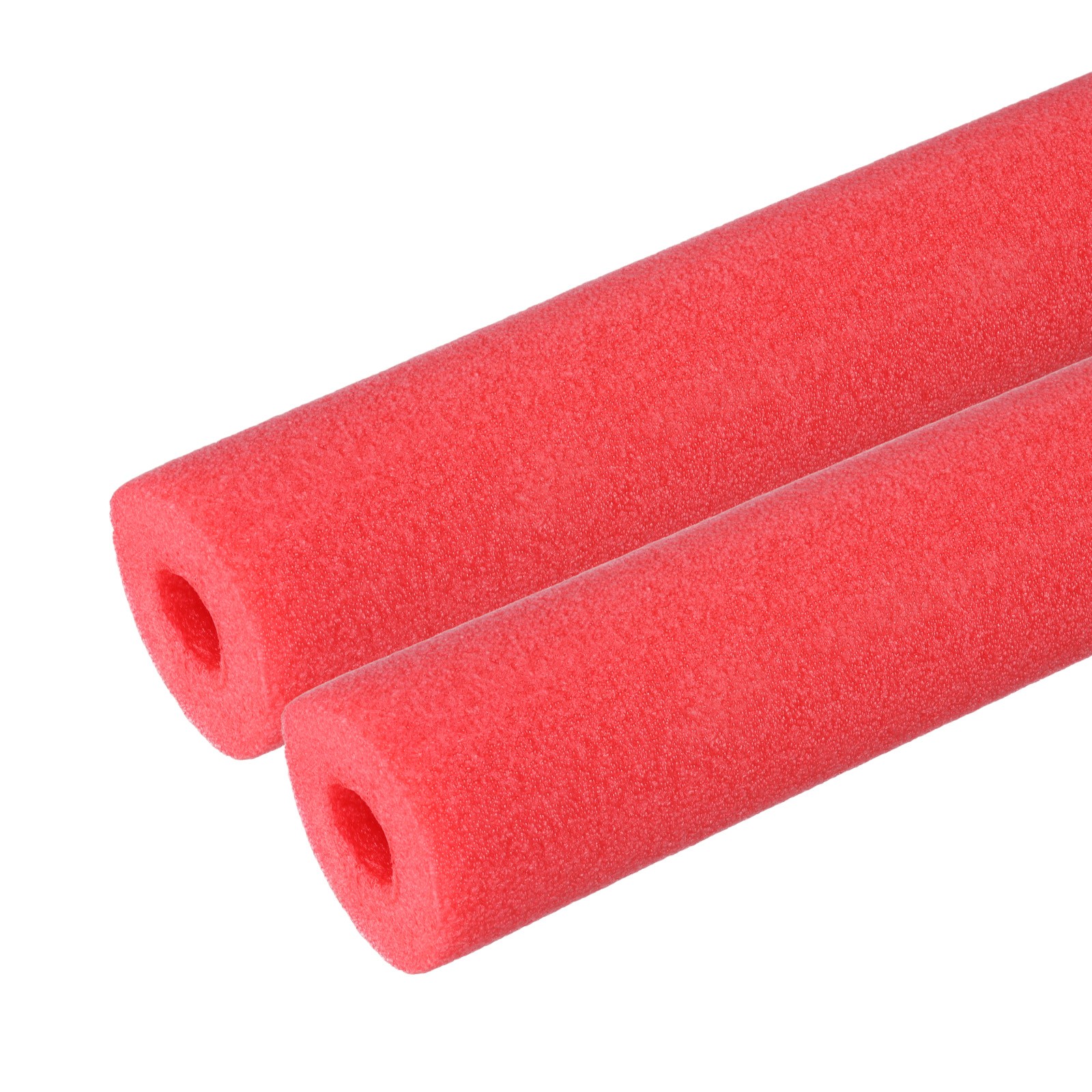 2Pcs 1″(25mm)IDx3.3FTx2.56″ Pipe Insulation Foam Tube Pool Noodles Red