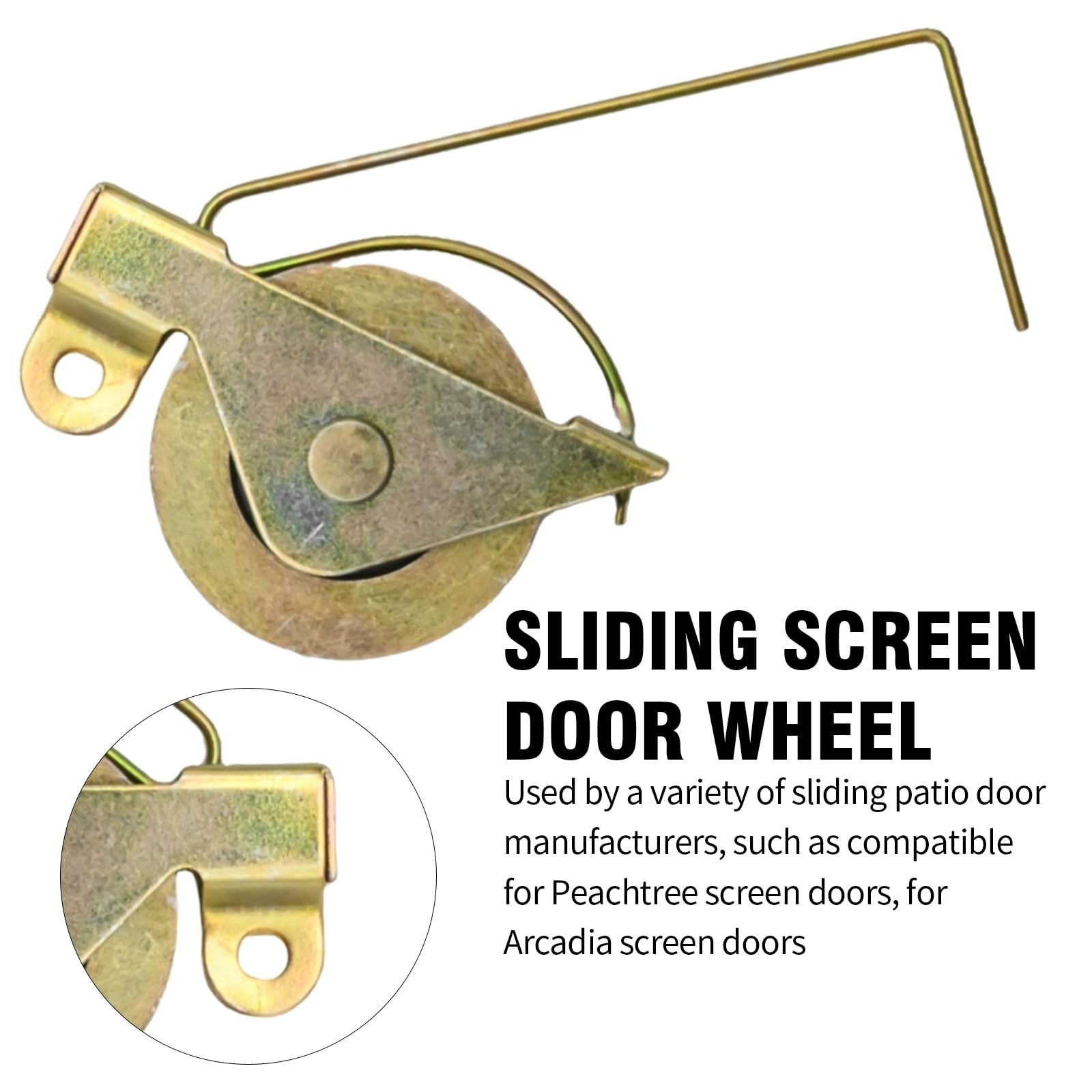 4 PCS 11/4 Inch Sliding Screen Door Hardware Kit Replacement Arcadia