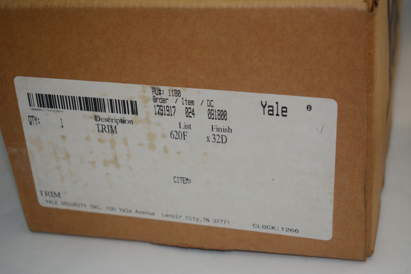1pc Yale 620F 630 Exit Only Blank Plate Escutcheon Exit Device Trim Stainless