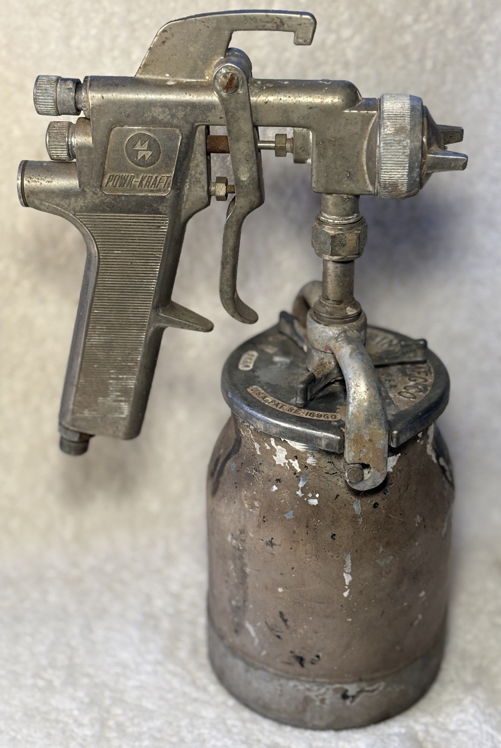 Vintage Paint Spray Gun L-49 Pat. RE-16960 Binks Chicago Ill. USA Power Kraft