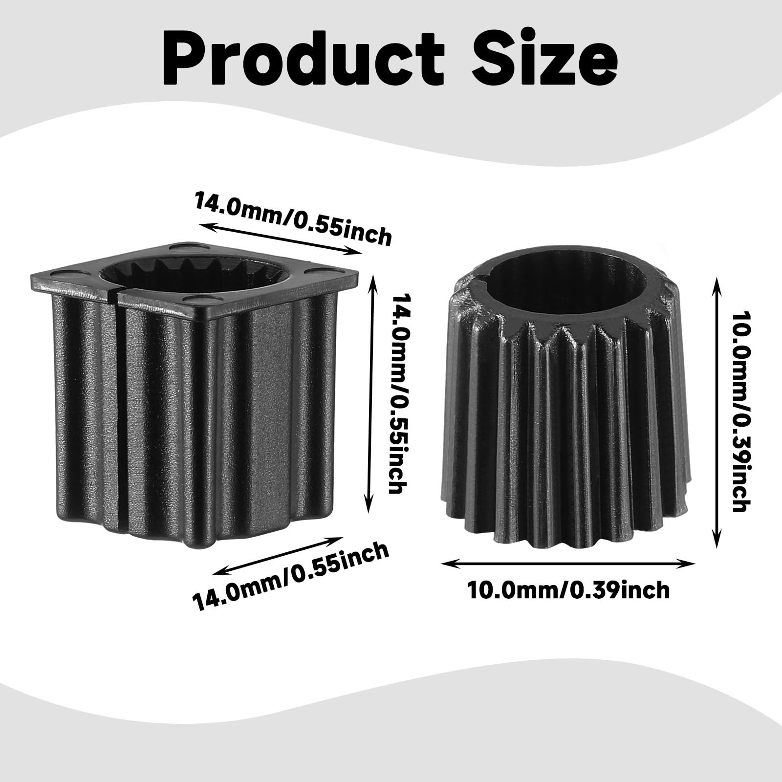 AceOrbit 12 Pcs Faucet Spline Kit 14 x 14 x 14 mm, 10 x 10 x 10 Black