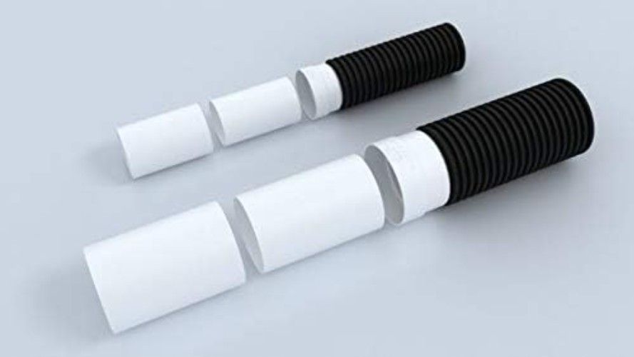 Durable 4-Inch Pipe Adapter for Corrugated to SDR 35 & SCH 40 Connections