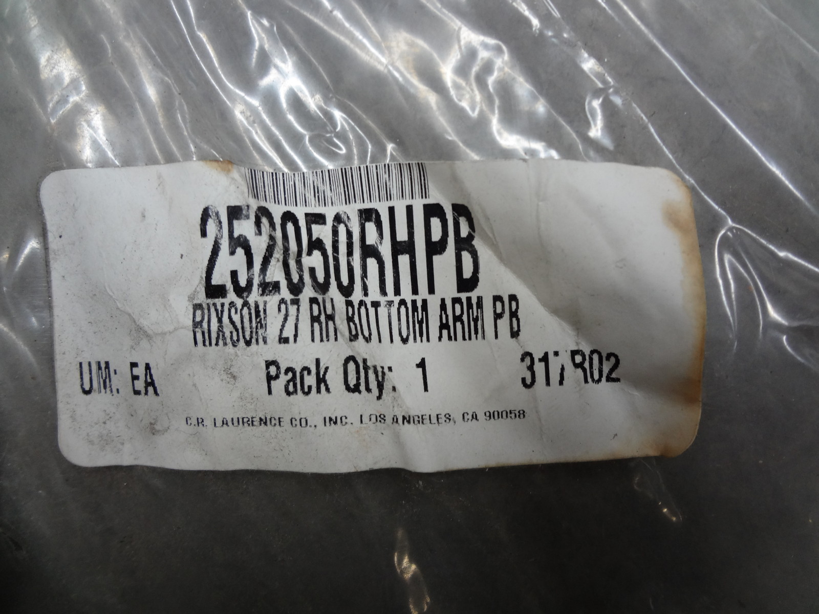 RIXSON 27 Right Hand Door Bottom Closer Arm 3/4″ Offset 20 25 27 252050RHPB