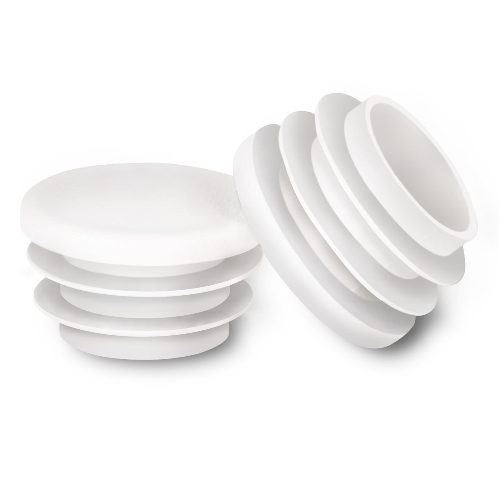 MewuDecor 19mm (3/4 Inch) Round Plastic Plug, White 19mm,