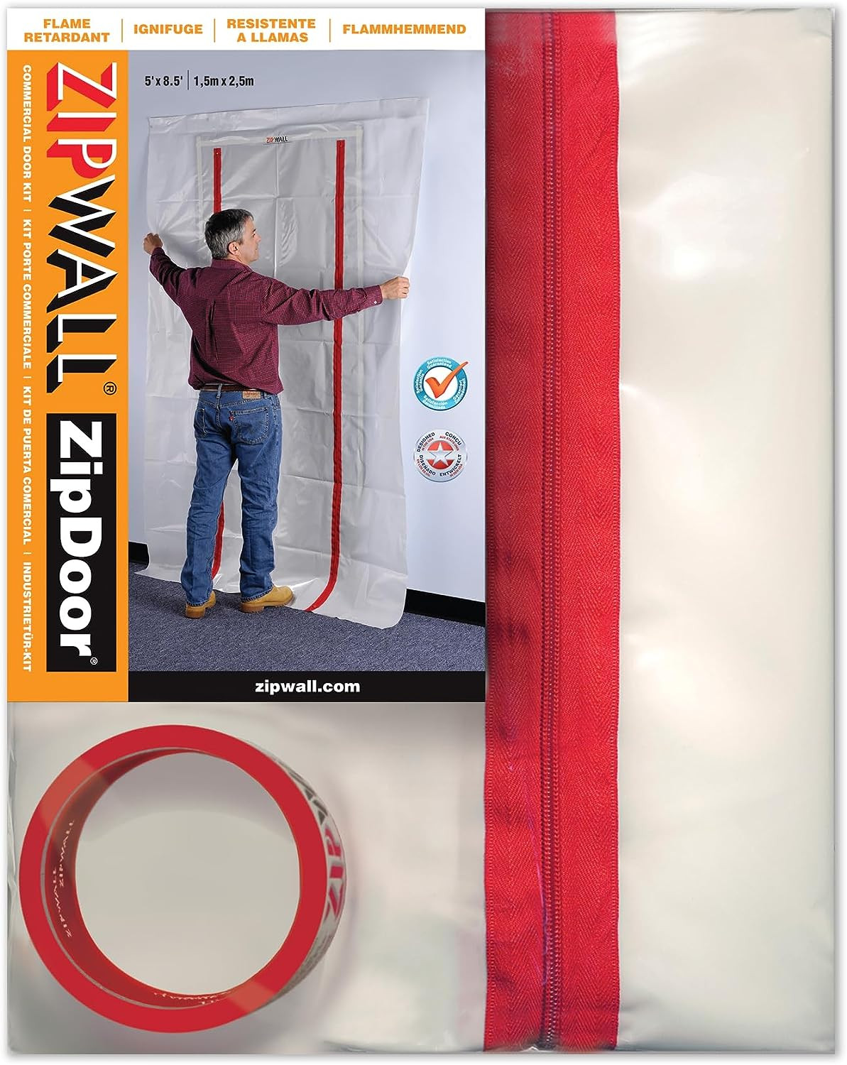 ZDC Commercial Zipdoor Kit, , Red ,1 Count(Pack of 1)